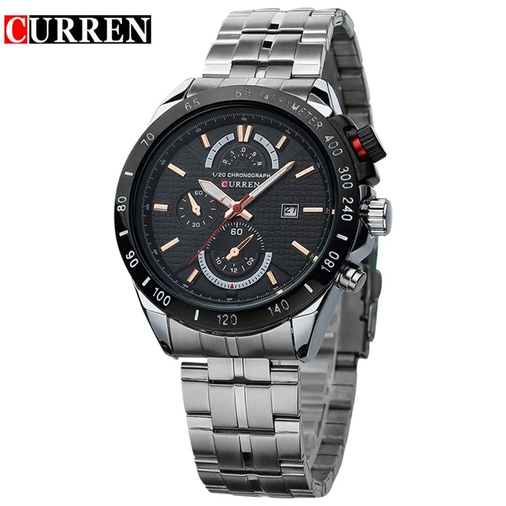 Curren Steel Chronograph sports quartz watch