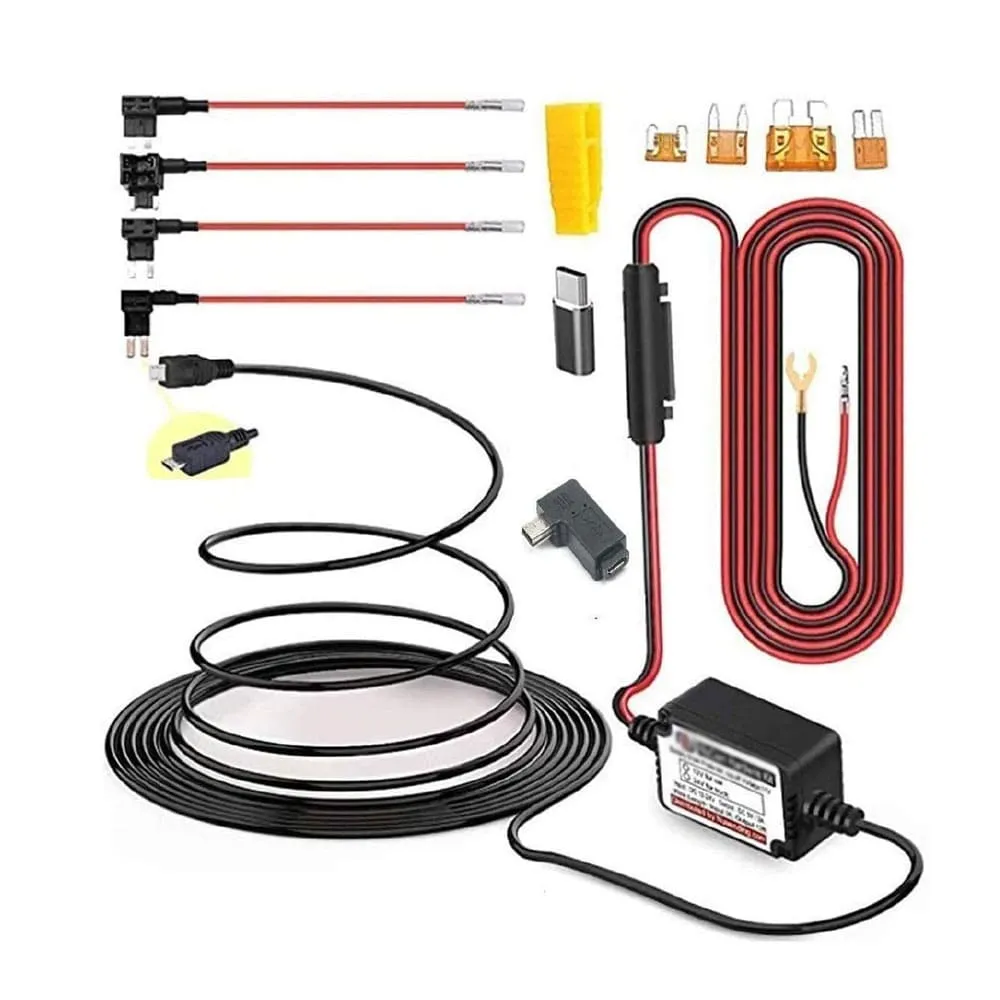 Dashcam Vehicle Wiring Kit - USB Power Kit for Automobiles