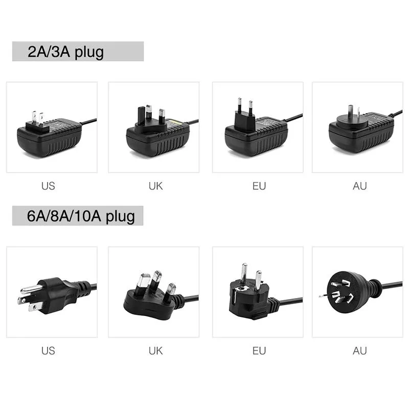 DC5V LED Power Supply Adapter 2A 3A 6A 8A 10A  WS2812B SK6812 RGBW WS2801 SK9822 WS2813 Lights