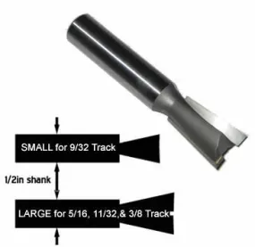 Dovetail Router Bits For Installing UHMW Enclosed Tracks