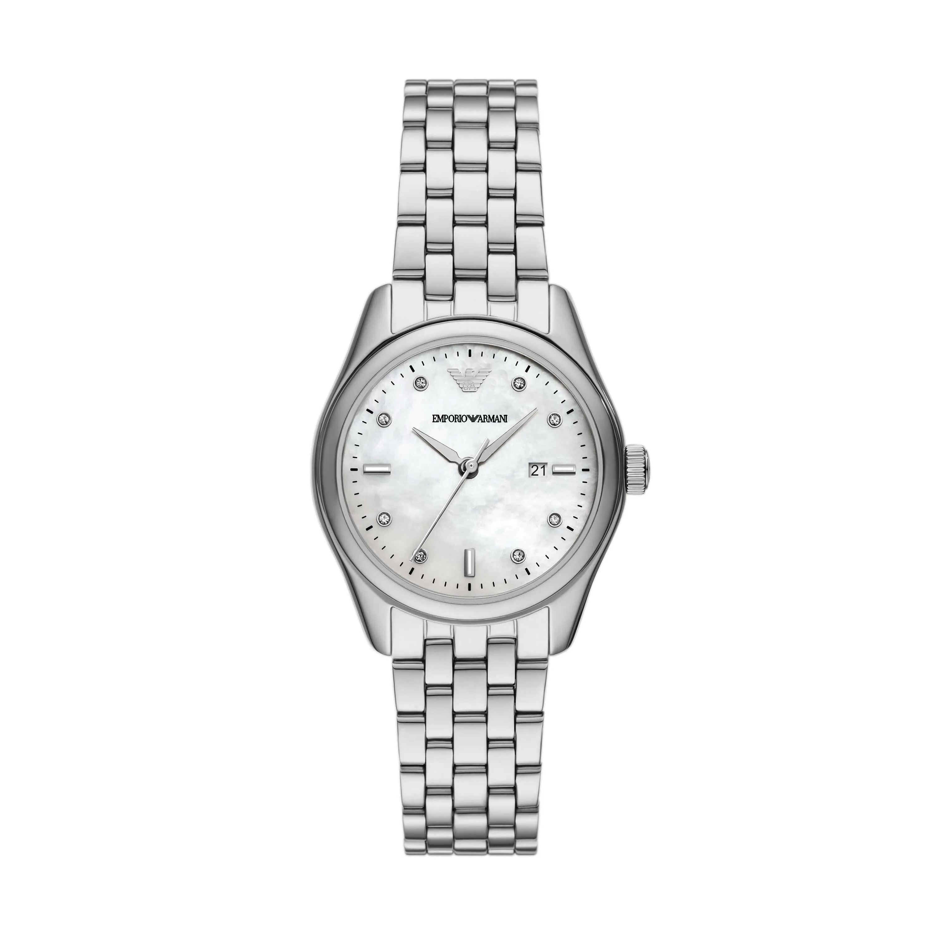 Emporio Armani Silver Tone Analogue Watch AR11614