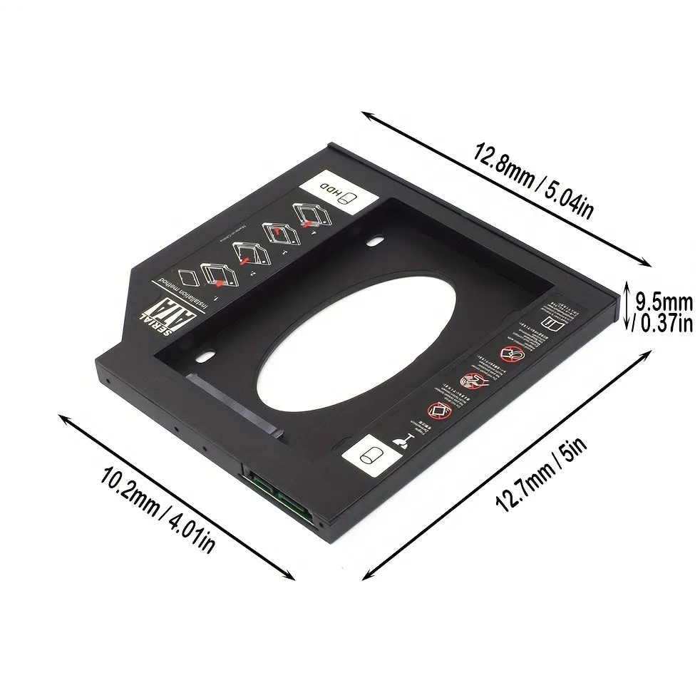 Enhance Storage Capacity with a Second HDD Caddy 9.5mm 2.5 SATA Hard Drive Adapter