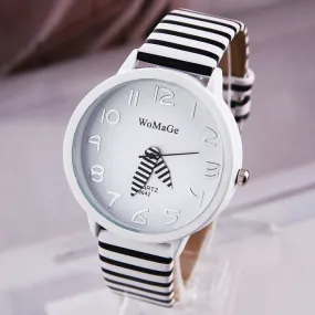 Fashion WaMaGe Casual Watches Ladies Quartz Watch Fashion Zebra Strap Analog Wristwatch Sports watch Women Dress watch