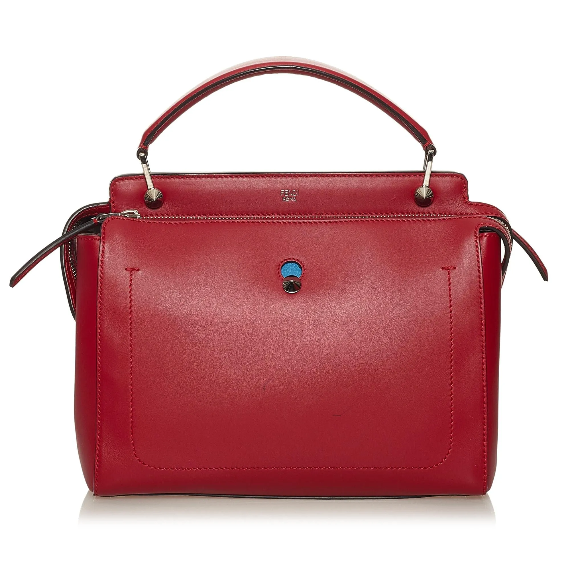 Fendi Large DotCom Leather Satchel (SHG-eJmOzi)