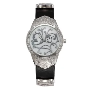 Flower Pattern Waterproof Women's Watch