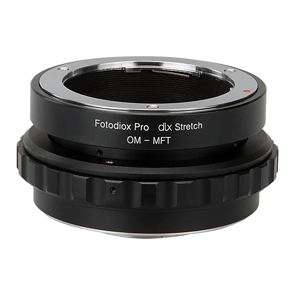 Fotodiox DLX Stretch Lens Mount Adapter - Olympus Zuiko (OM) 35mm SLR Lens to Micro Four Thirds (MFT, M4/3) Mount Mirrorless Camera Body with Macro Focusing Helicoid and Magnetic Drop-In Filters