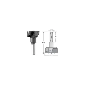 FS Tool D14A28R - Hinge Boring Bit, 28mm Diameter, 10mm Shank, 57.5mm Overall Length