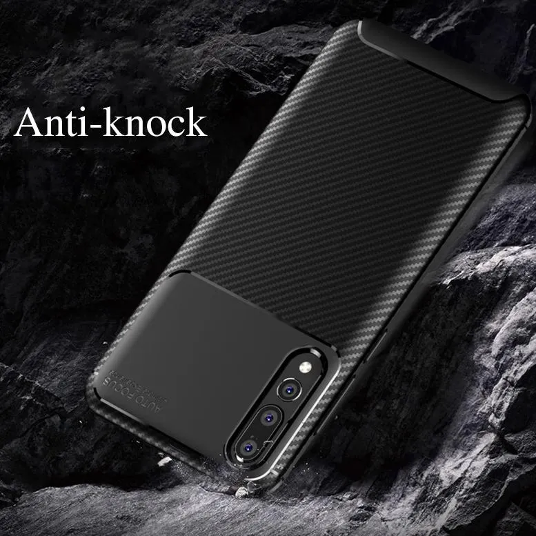 Galaxy S10 Plus Frosted Carbon Fiber Shockproof Soft Case