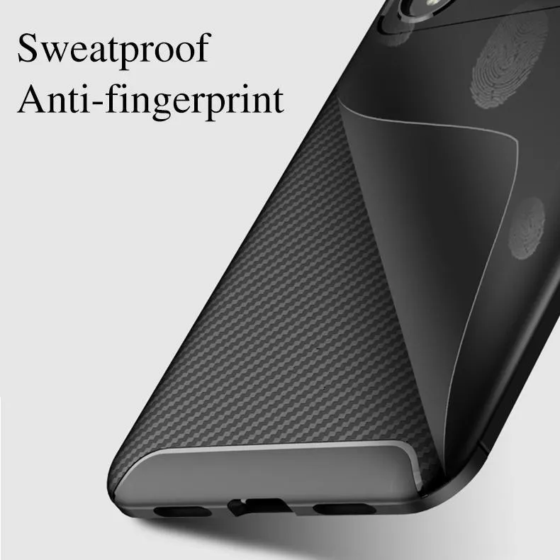 Galaxy S10 Plus Frosted Carbon Fiber Shockproof Soft Case