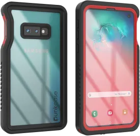 Galaxy S10e Water/Shock/Snowproof Slim Screen Protector Case [Red]