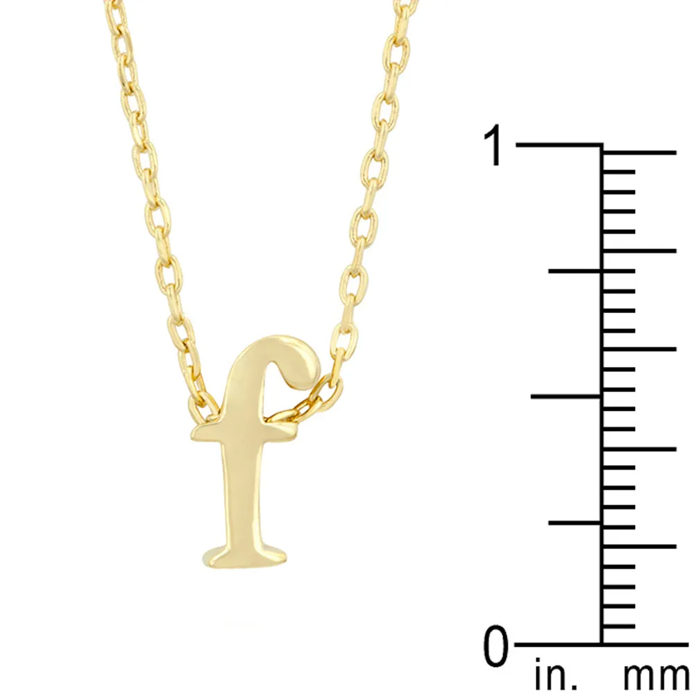 Golden Initial F Pendant