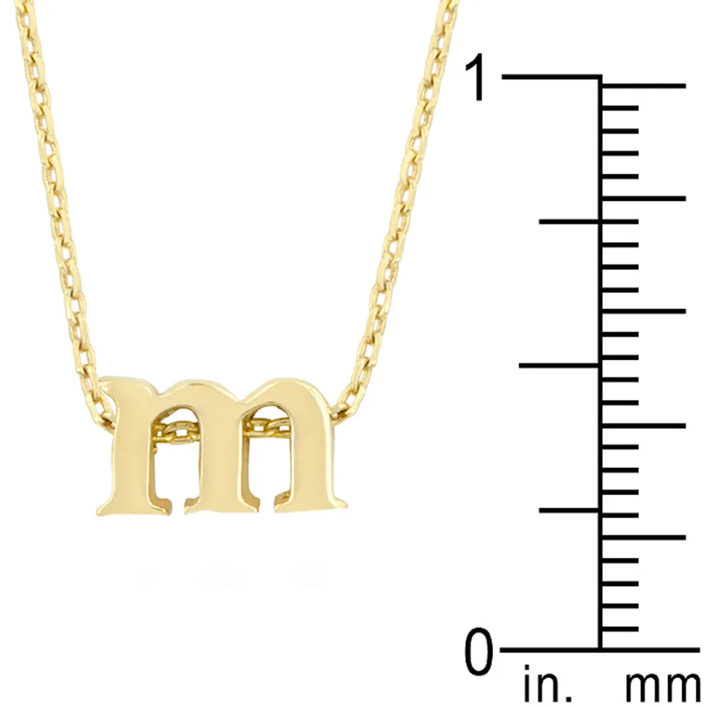 Golden Initial M Pendant