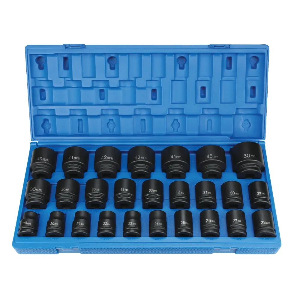 Grey Pneumatic 8026M - 26-Piece 3/4" Drive Metric 6-Point Impact Socket Set