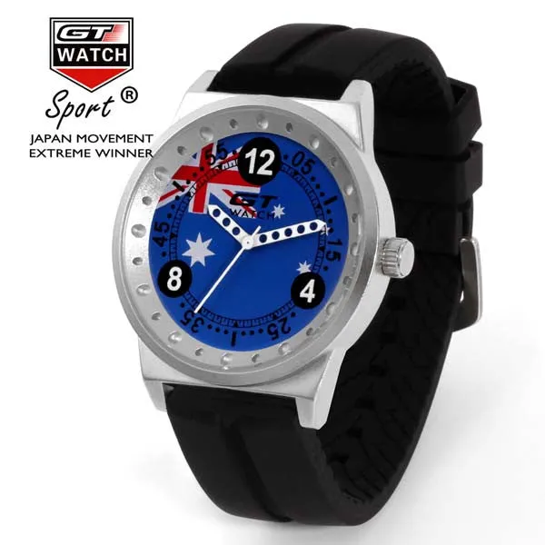 GT WATCH Brand World Racing Sports Men's Military Wristwatch Women's Fashion British Campus Silicone Strap Quartz Watch