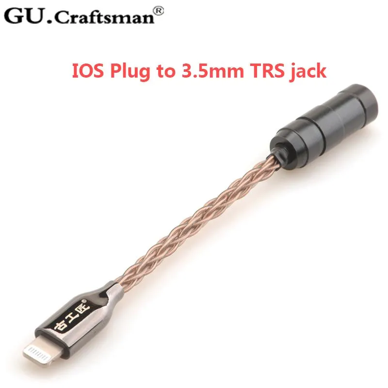 GUCraftsman 8core occ Copper Headphone Cable Adapter for iPhone11/8s Plus X Max/xr 8/11Pro Max to 2.5/4.4mm Balance