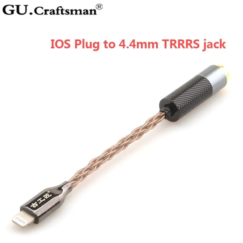 GUCraftsman 8core occ Copper Headphone Cable Adapter for iPhone11/8s Plus X Max/xr 8/11Pro Max to 2.5/4.4mm Balance