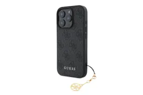 Guess 4G Charms Collection Hybrid Case for iPhone 16 Pro Max 6.9" Black - GUHCP16XGF4GCK