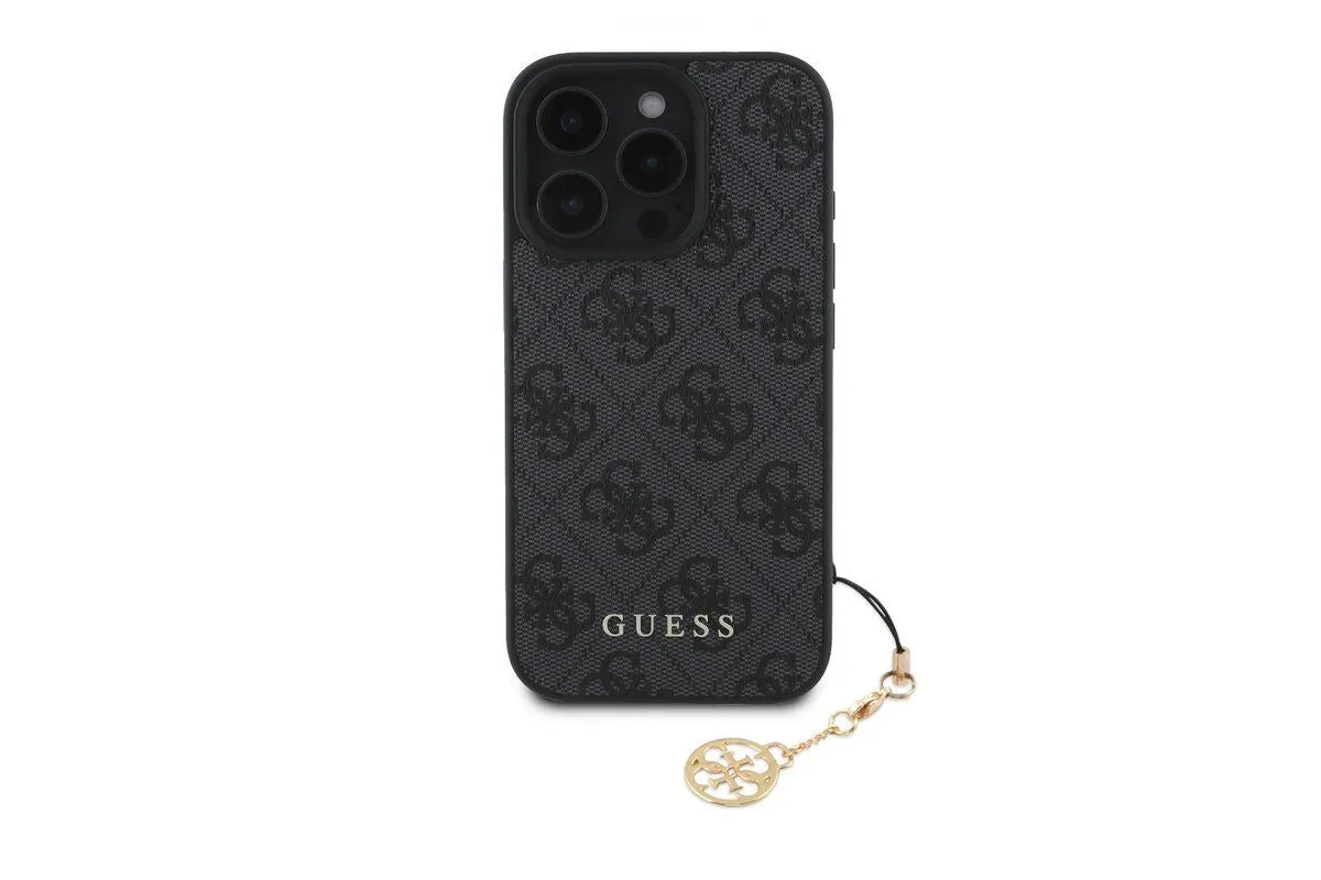 Guess 4G Charms Collection Hybrid Case for iPhone 16 Pro Max 6.9" Black - GUHCP16XGF4GCK