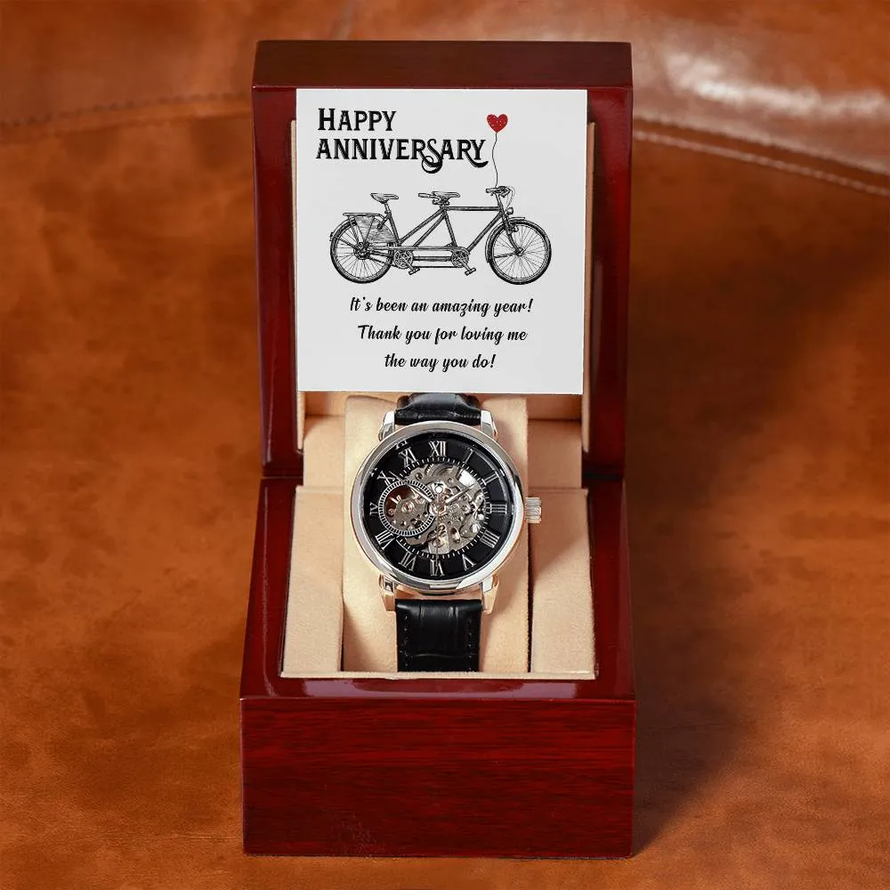 Happy Anniversary its been an amazing years, Men's Openwork Watch