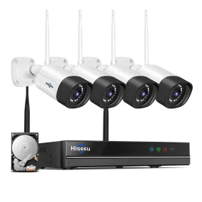 Hiseeu 5MP Wireless WiFi Security Camera System 16CH NVR With 1TB HDD【WK-4HB315-AT】