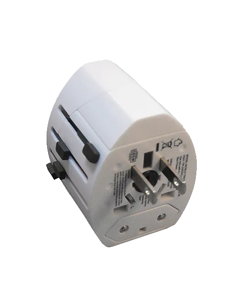 International Plug Adapter with 2 USB ports (#149)