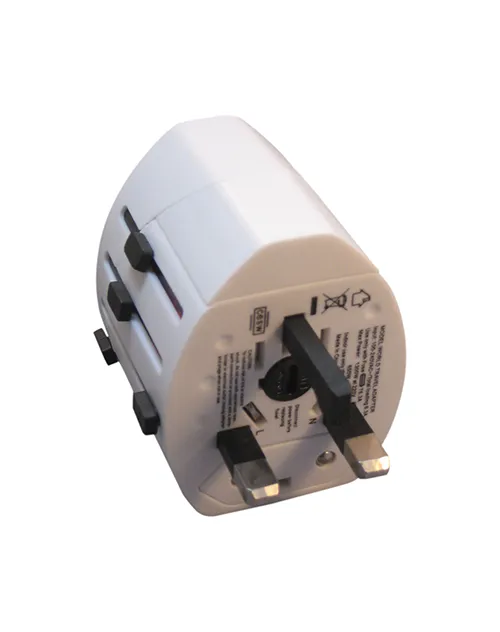 International Plug Adapter with 2 USB ports (#149)