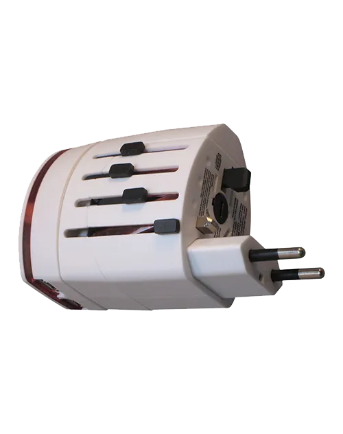 International Plug Adapter with 2 USB ports (#149)