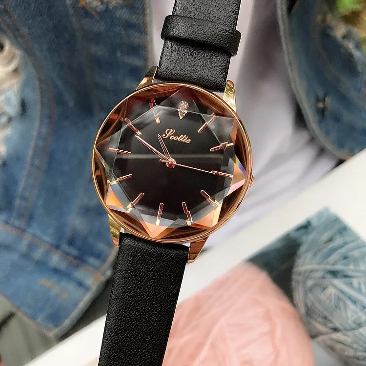 Irregular Mirror Durable Women's Watch