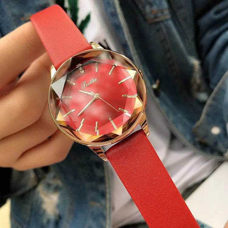 Irregular Mirror Durable Women's Watch