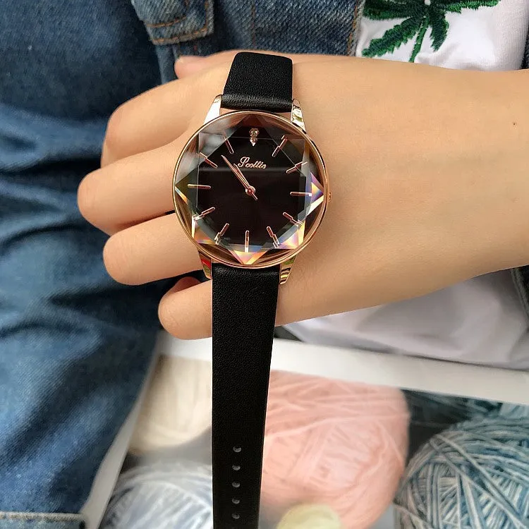 Irregular Mirror Durable Women's Watch