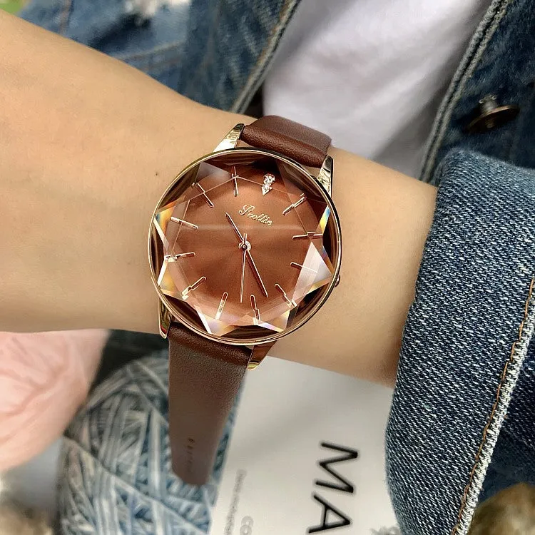 Irregular Mirror Durable Women's Watch