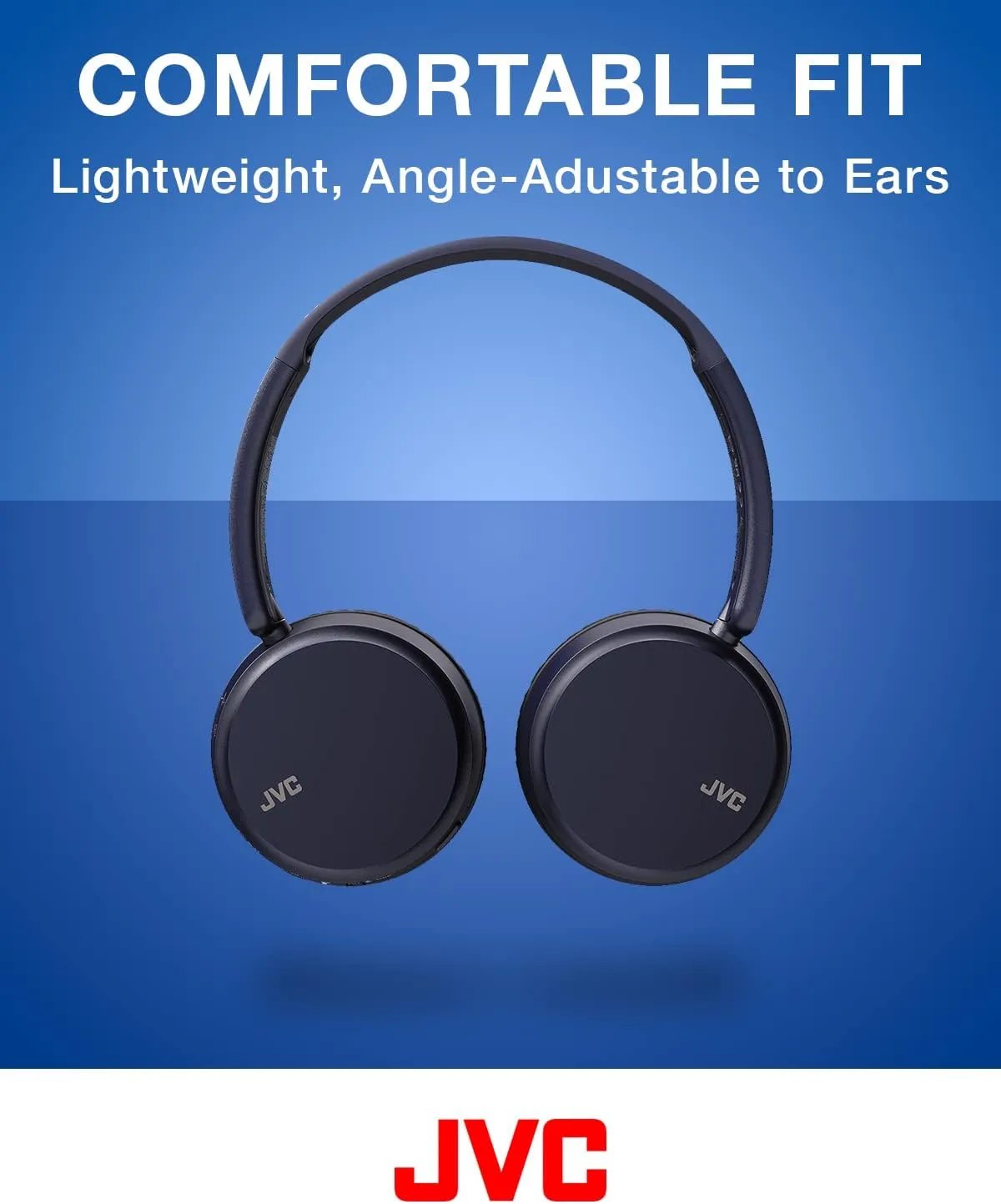 JVC HA-S36WA Bluetooth 5.2 Over-Ear Headphones - Lightweight, Blue