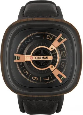 Kademan Analog Watch, Sports Watch With Leather Strap