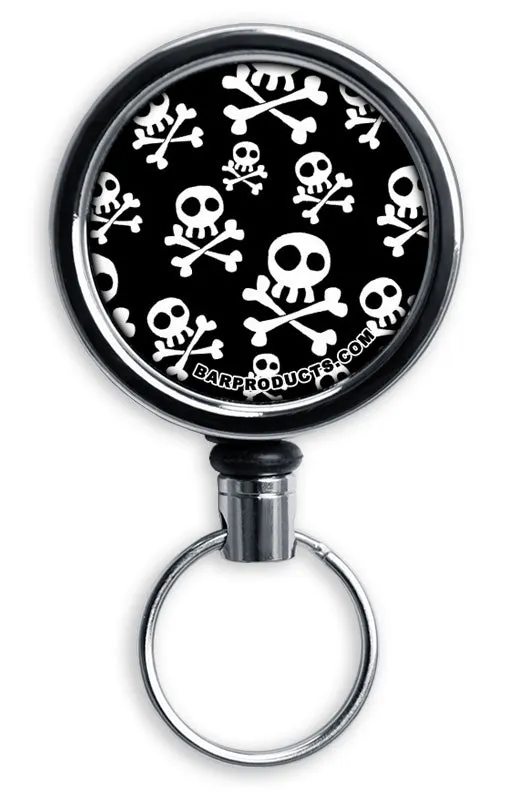 Kolorcoat™ Mini Opener with Retractable Reel - Skulls