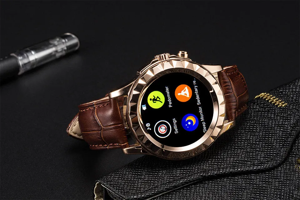 LEMFO LF08 Bluetooth Smart Watch Fashion Wrist Smartwatch Heart Rate Thermometer UV Measurement for IOS Android Phone Mate