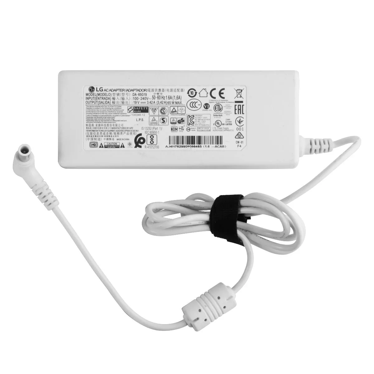 LG (19V) AC Power Adapter (DA-65G19) - White