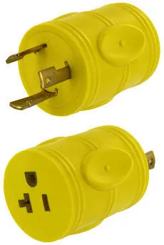 Marine Plug Adapter 30A 125V Male to 15A 125V Female