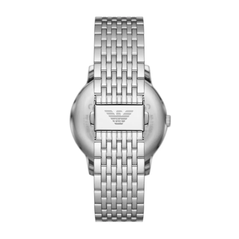 Men Minimalist Silver 42mm Watch