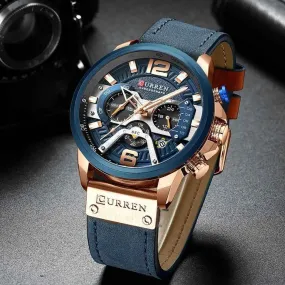 Men's Simple Watches CWF0307 Leather Waterproof Sport Fashion