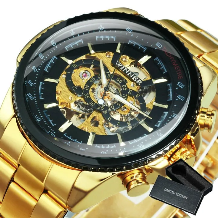 Men's Skeleton Automatic Mechanical Wrist Watch