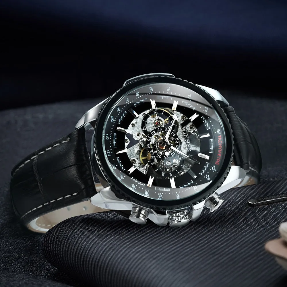 Men's Skeleton Automatic Mechanical Wrist Watch