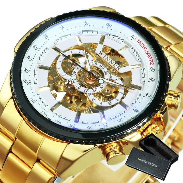 Men's Skeleton Automatic Mechanical Wrist Watch