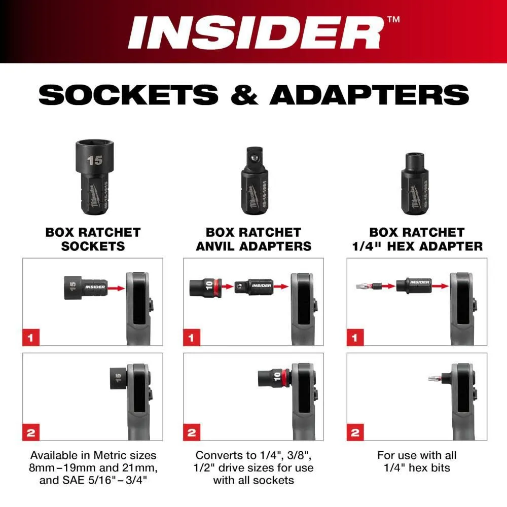 Milwaukee 3050-20 M12 FUEL INSIDER Extended Reach Box Ratchet