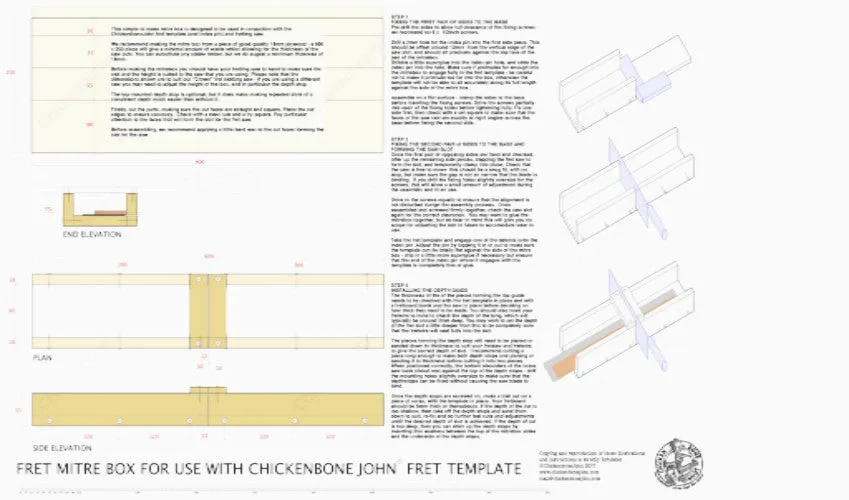 Mitre box drawing  - PDF digital download