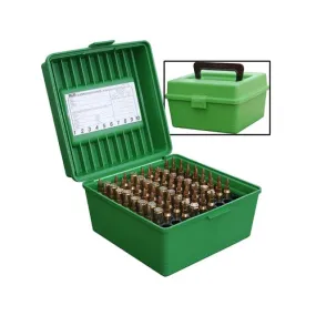 MTM Rifle Ammo Box Green Medium Rifle 100 Box