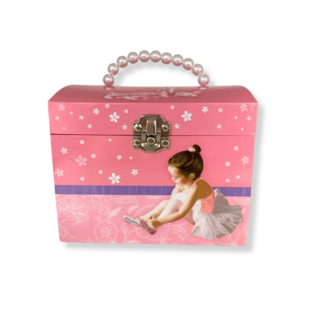 Musical Jewellery Box - Ballerina Pearl Handle