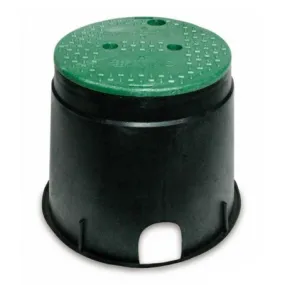 NDS - 111BC - STD 10" Round Box and Overlapping Lid, Green Lid/Black Body