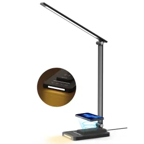 New LED Desk Lamp 48 with QI-Enabled Tech, Real Stable WIRELESS Fast Charging 2024