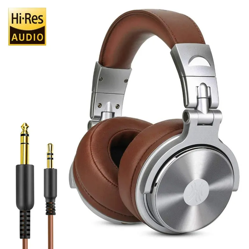 Oneodio DJ Headphones Professional Studio Pro Monitor Headset Wired over Ear Stereo Headphone with Mic for Mobile Phone Computer