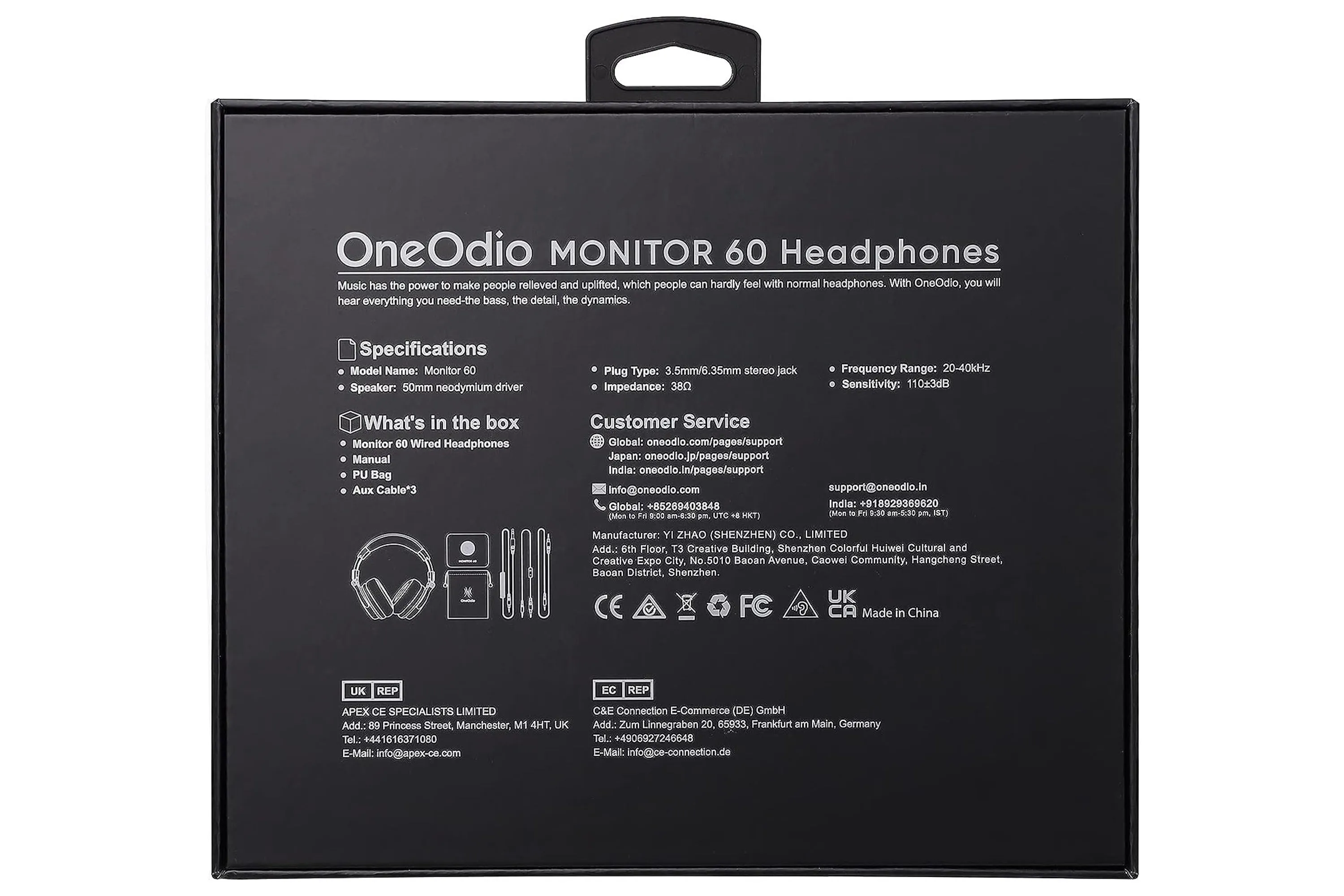 OneOdio Monitor 60 Professional Studio Headphones